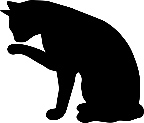 Cat Memorial - Cat Silhouette (586x501)