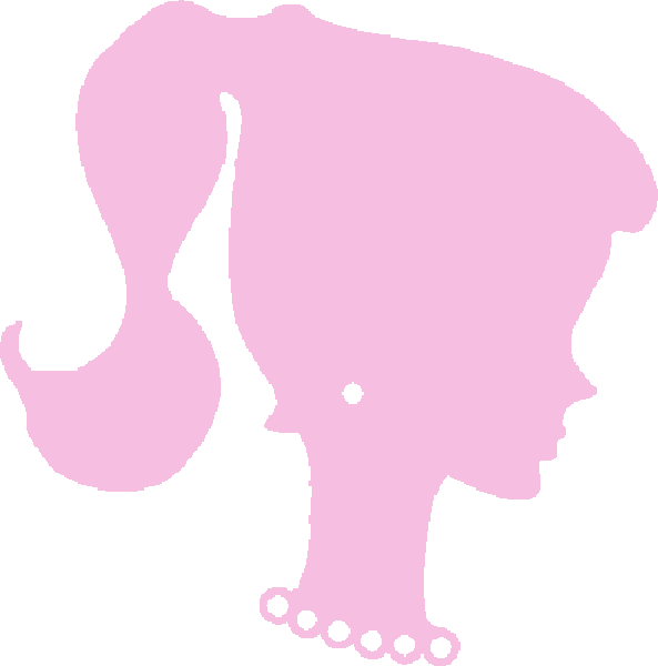Barbie 20clip 20art Clipart Panda - Barbie Head Silhouette (593x600)