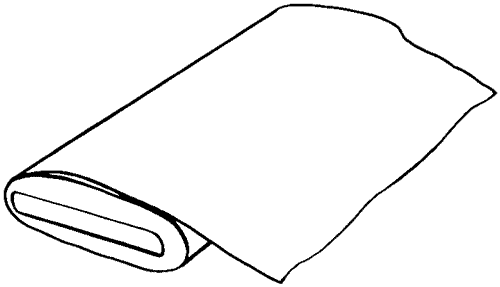 Notions - Bolt Of Fabric Clipart (500x287)