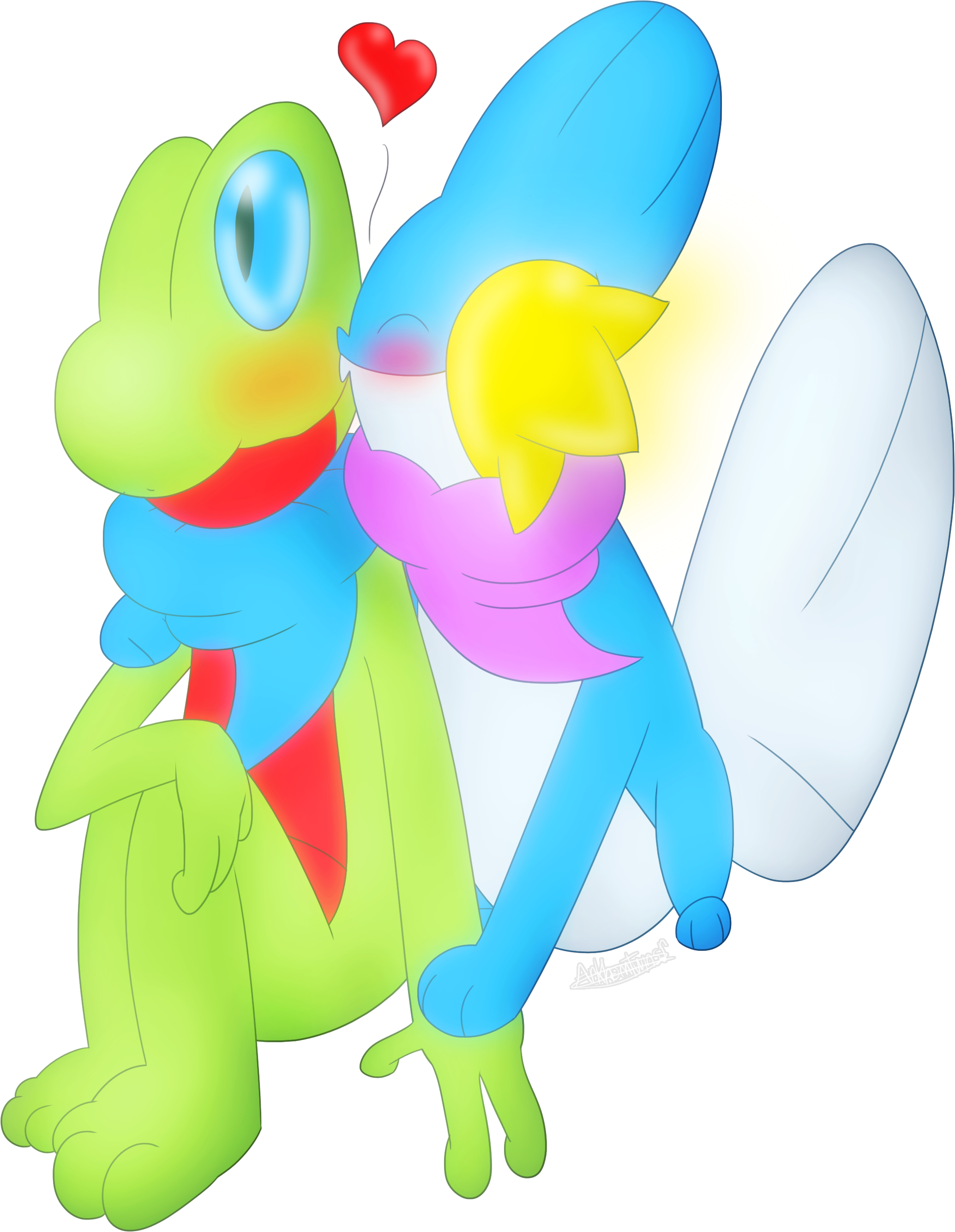 One Quick Kiss By Arkhamthemudkip One Quick Kiss By - Cartoon (2069x2668)