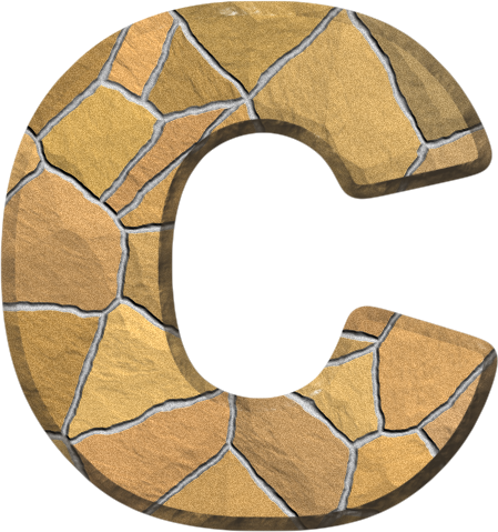 Presentation - Stone Wall Letter C (449x479)
