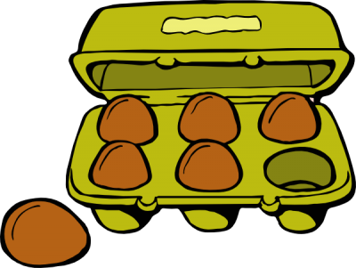 Breakfast Eggs Sunny Side Up - Carton Of Eggs Clipart (400x301)