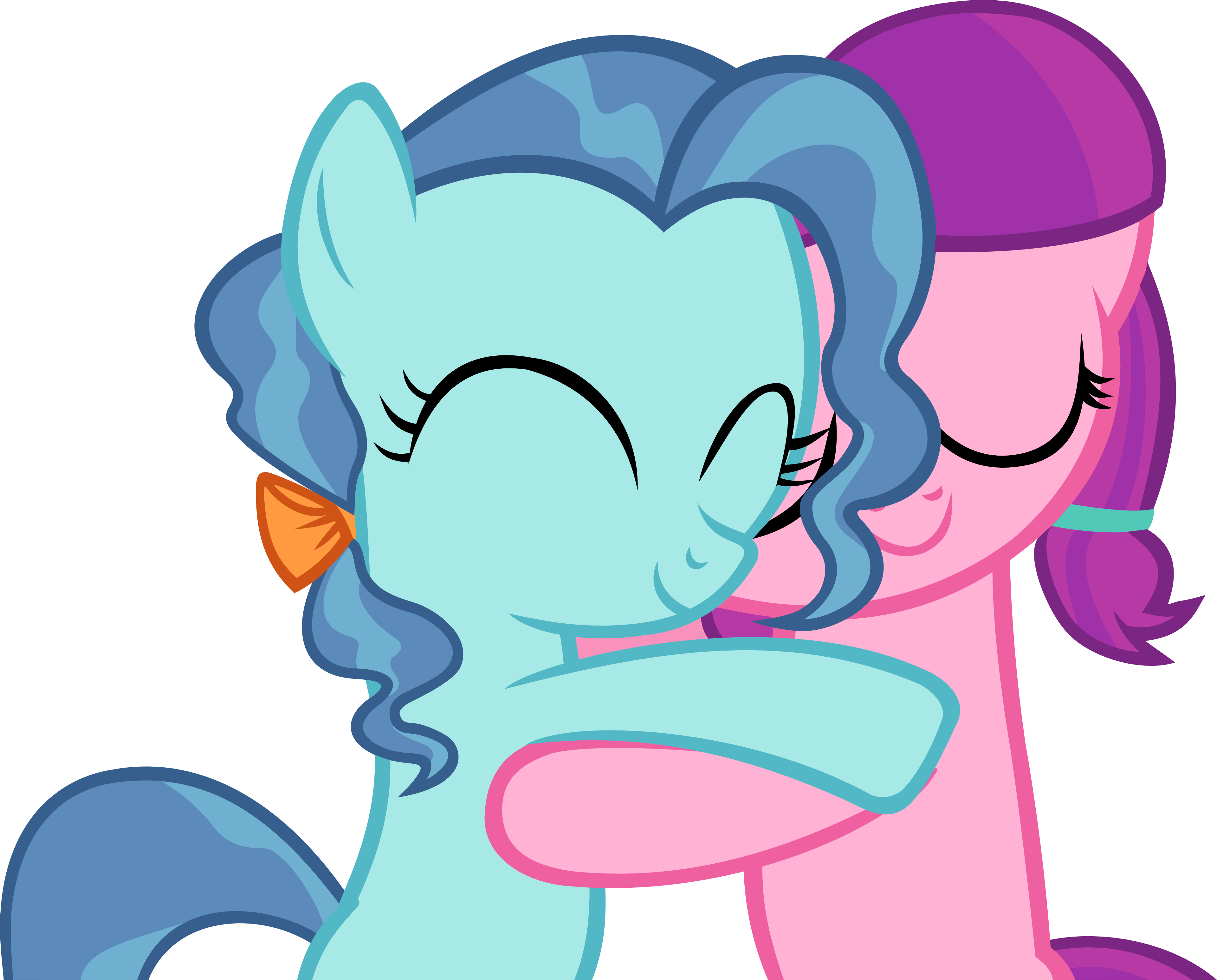 Lily And Petunia Hugging By Ironm17-daw2 - Mlp Fim Lily Longsocks (3839x3091)
