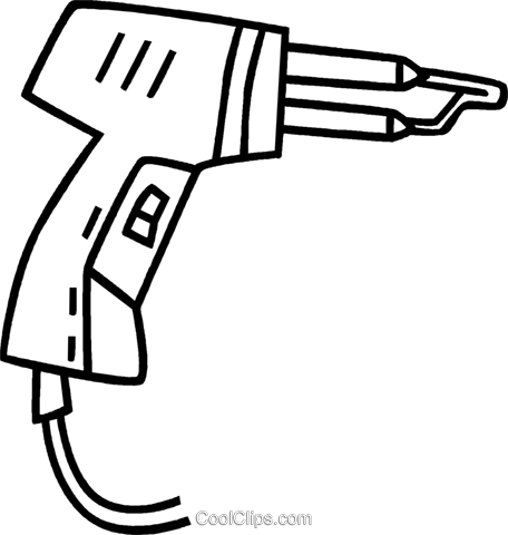 Pin Guns Clip Art - Draw A Soldering Iron (456x480)