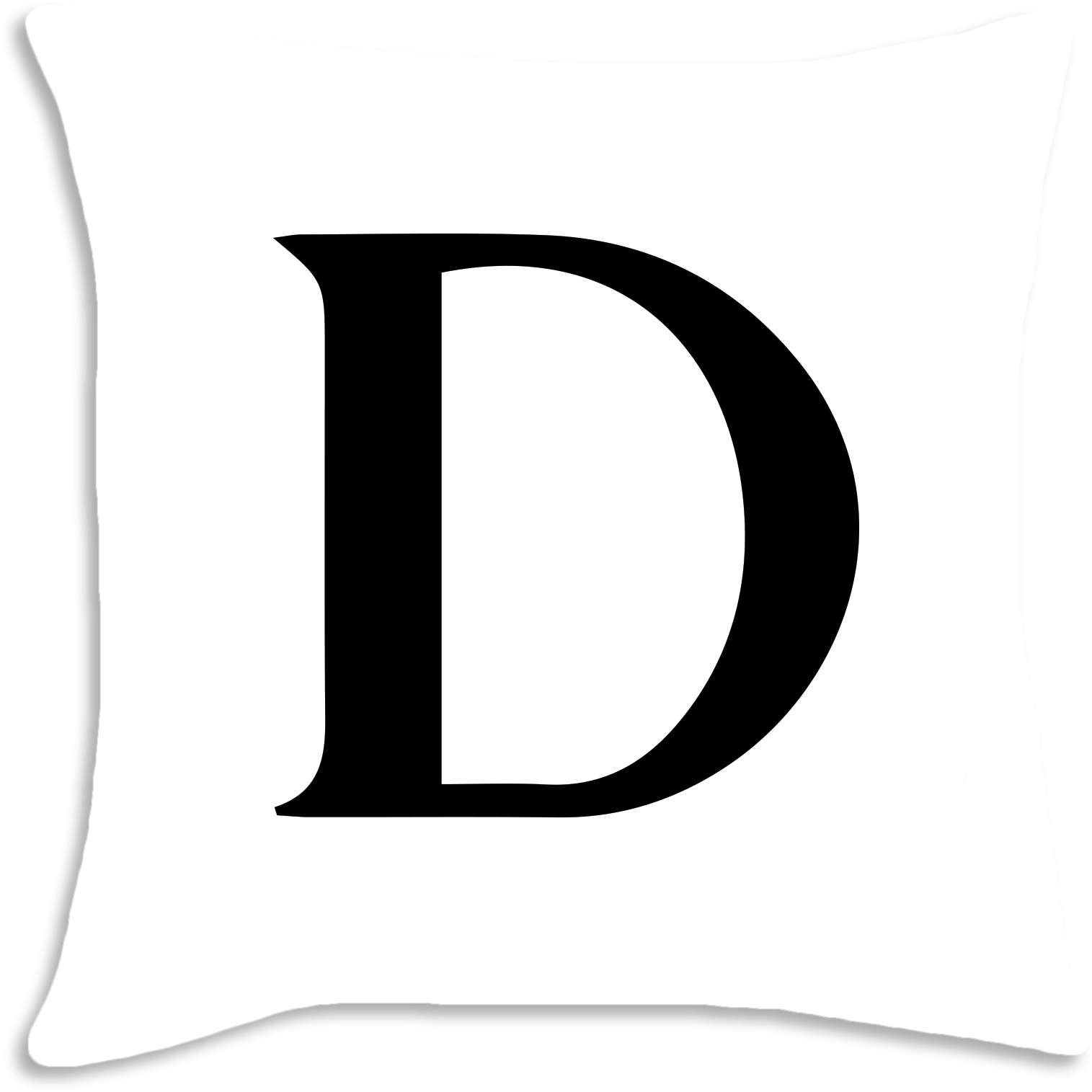 Letter D Serif Font Decorative Throw Pillow Cushion - Letter (2048x2048)