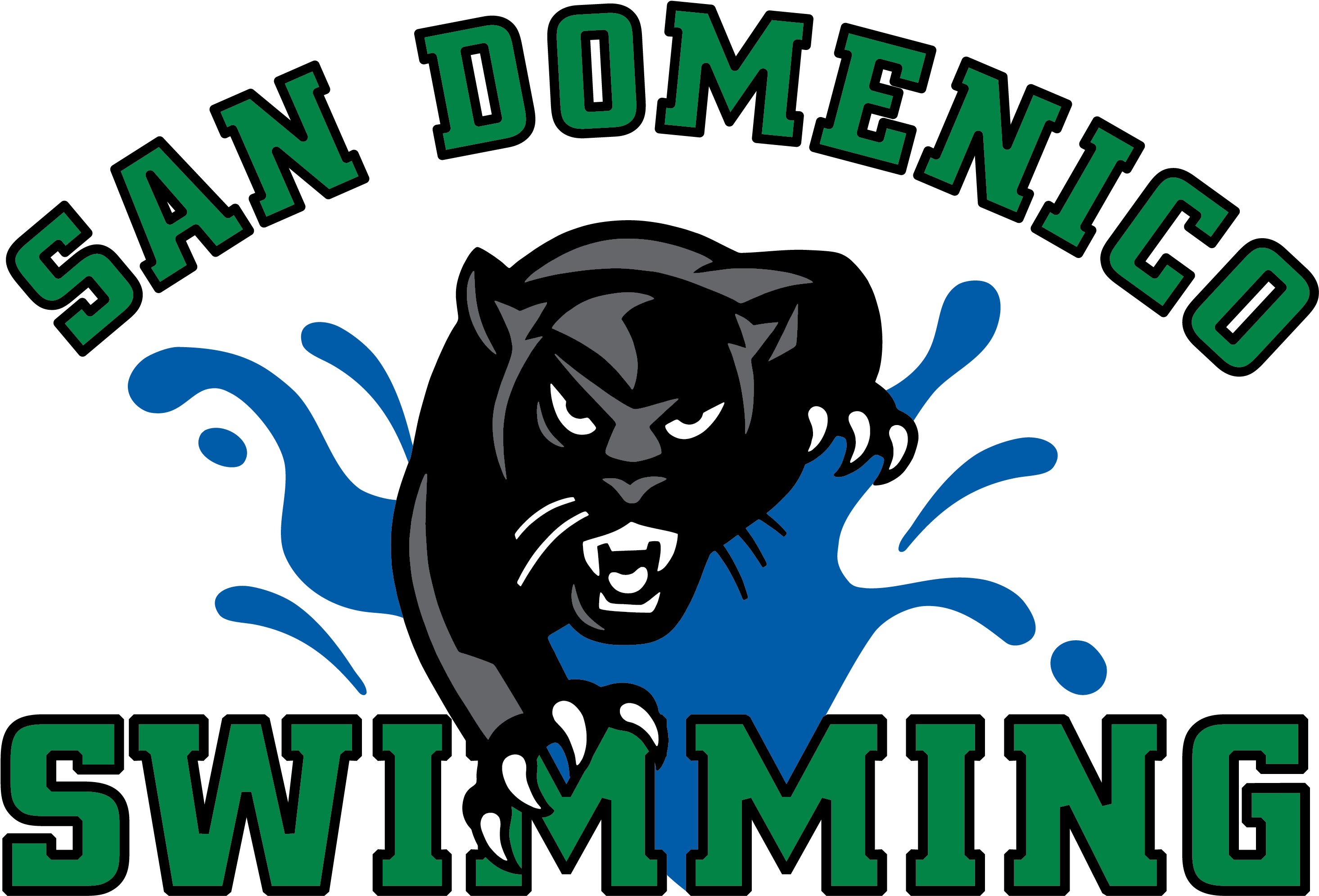 Black Panthers Health Club Jaguar Swimming Logo - Black Panthers Health Club Jaguar Swimming Logo (3520x2720)