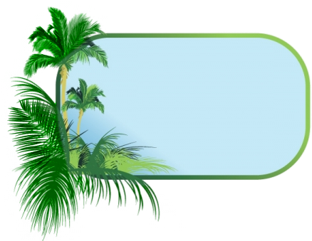 Palm Tree Border Clipart - Palm Tree Border Clip Art (450x381)