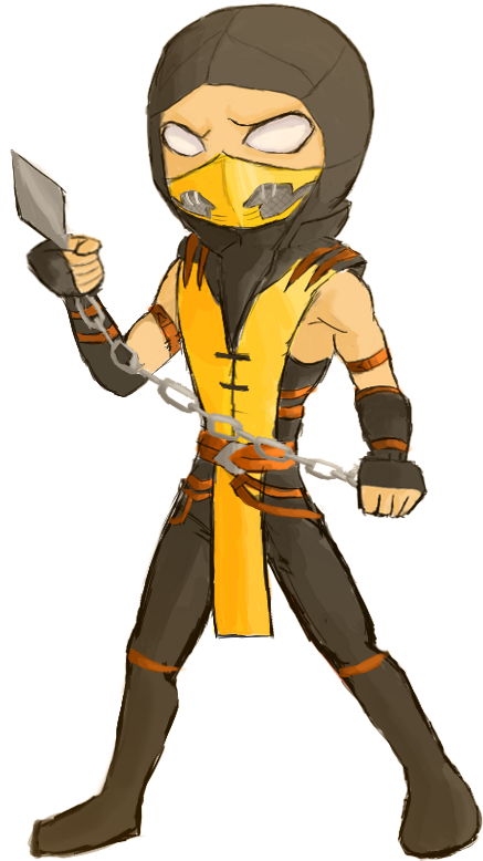 Scorpion Mortal Kombat By Albinoscorpion On Deviantart - Fan Art Scorpion Mortal Kombat (800x800)