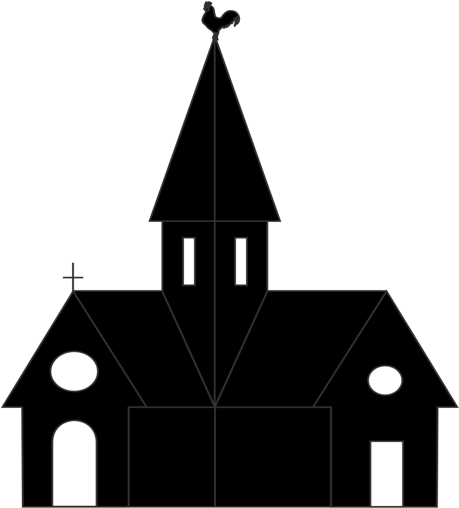 Open - Church Silhouette Clip Art (1000x1100)