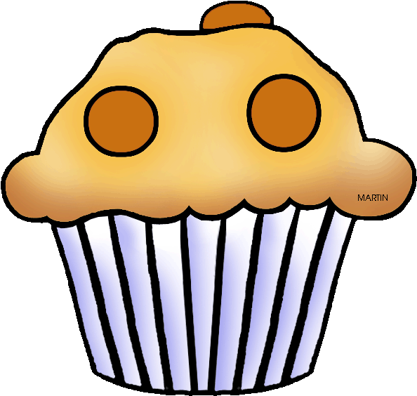 Chocolate Chip Cliparts - Muffin Clip Art Free (648x592)