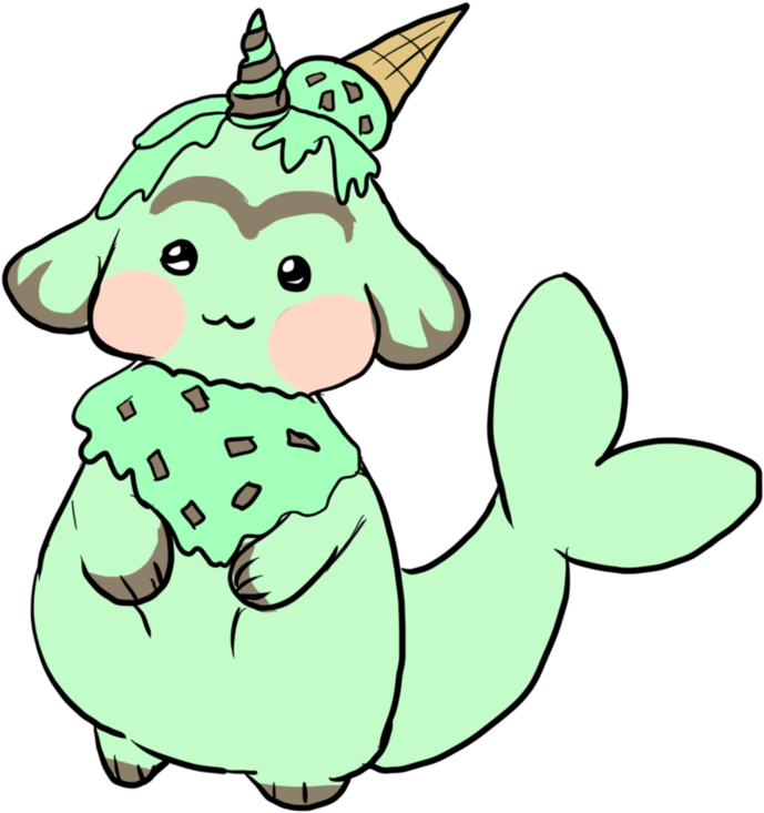 Mint Chocolate Chip By Danielle-chan - Cartoon (881x907)
