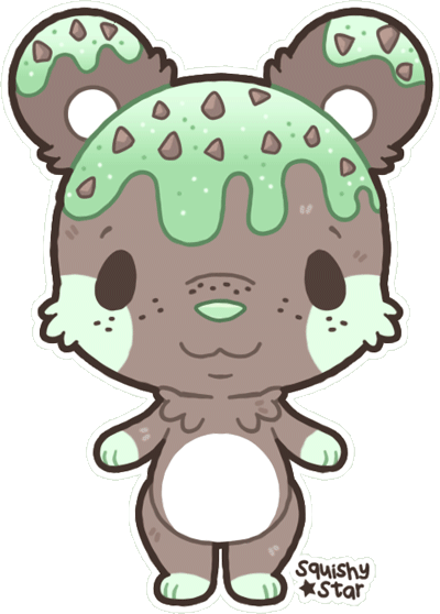 Pin Chocolate Mint Clipart - Squishy Star (400x558)