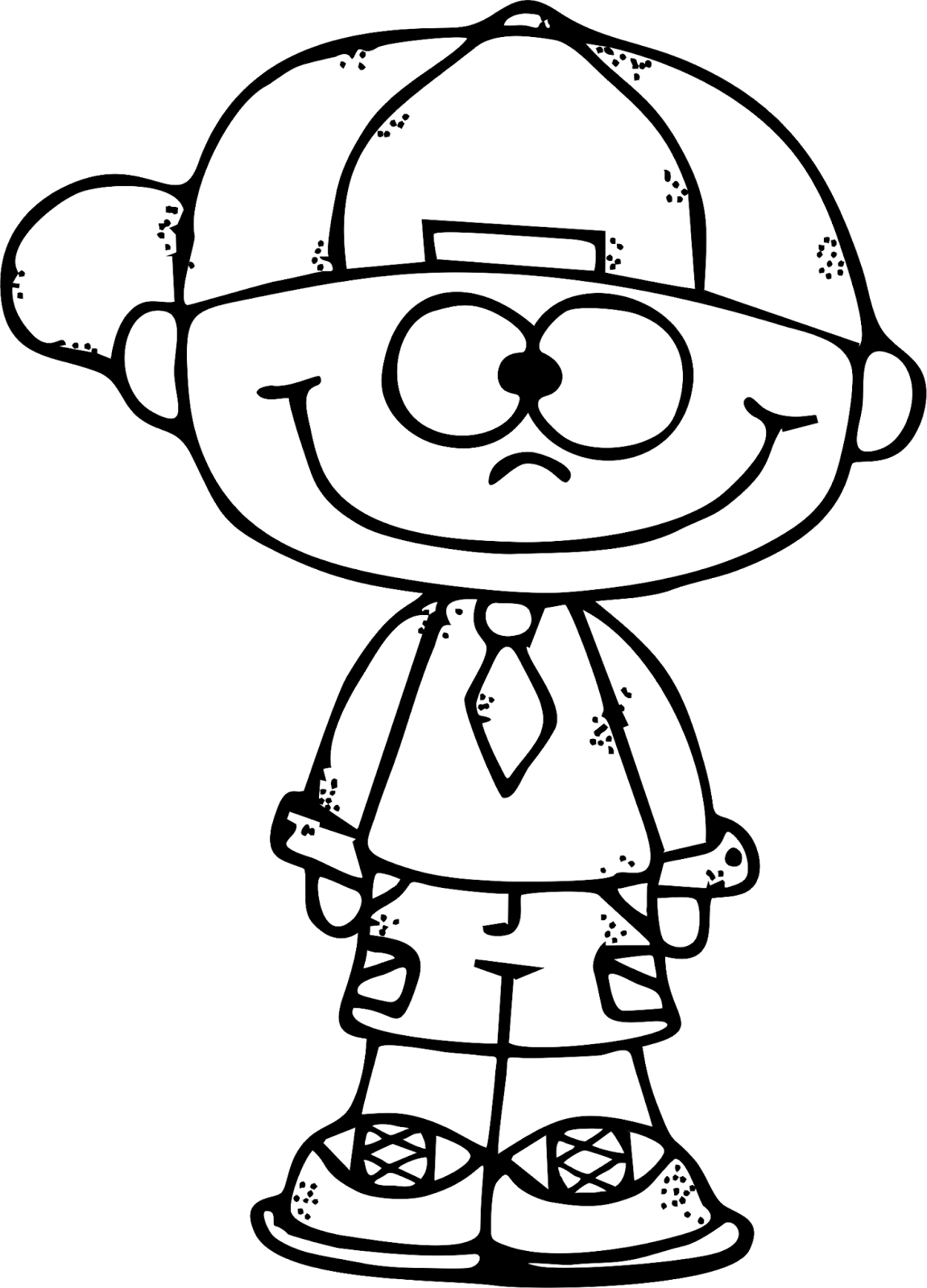 Boy Clipart Black And White - Clip Art (1151x1600)