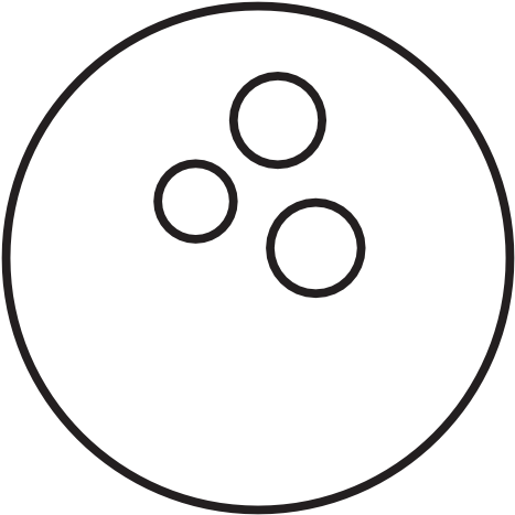 Bowling Ball Clip Art Black And White 67498 - Horizon Observatory (512x512)