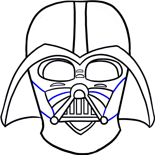 Styles Darth Vader Cartoon Drawing As Well As Darth - Easy To Draw Darth Vader (678x600)