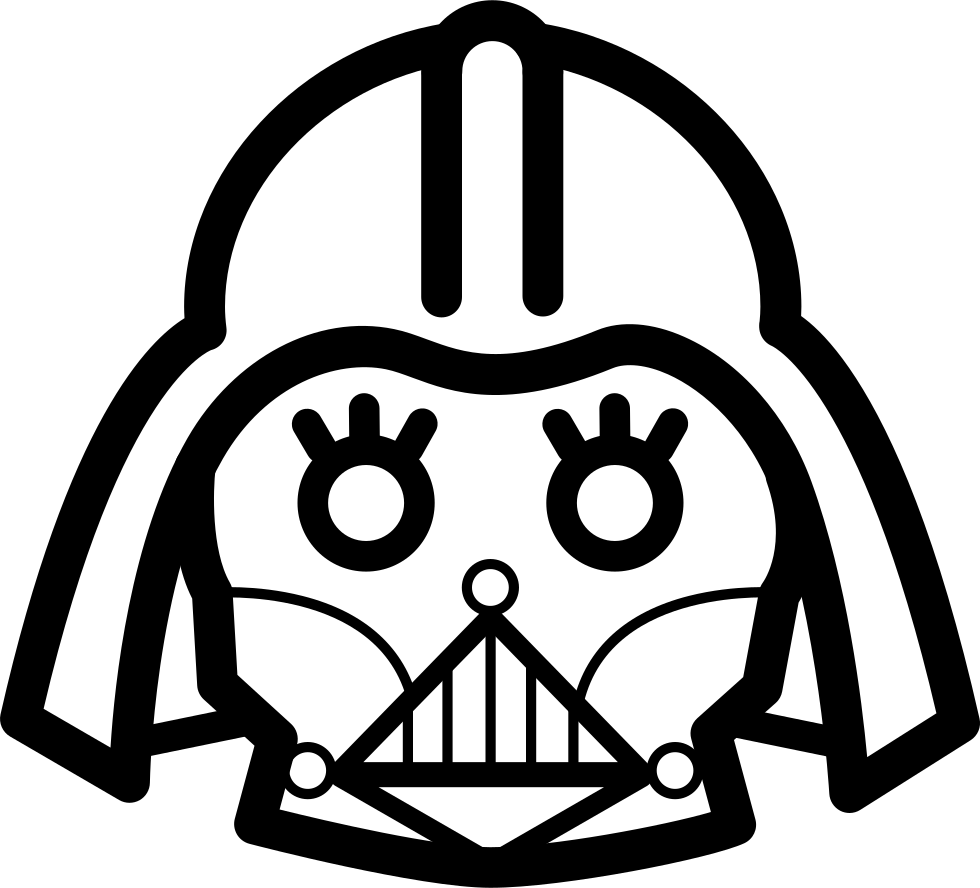 Darth Vader Frontal Head Outline Comments - La Cabeza De Darth Vader (980x888)