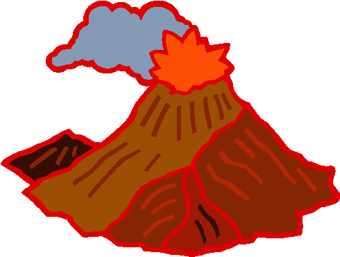 Volcano Clip Art - Volcano Clip Art (490x371)