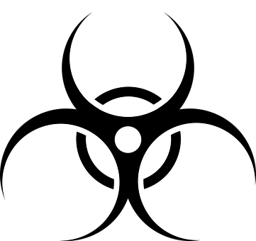 Radioactive Danger Warning Hazard Poison T - Biohazard Symbol (361x340)