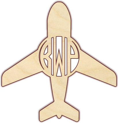 Airplane Monogram - Felt (433x433)
