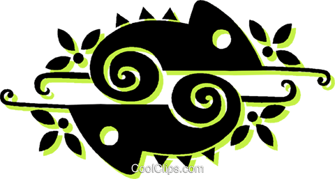 Chameleons Royalty Free Vector Clip Art Illustration - Chameleons Royalty Free Vector Clip Art Illustration (480x257)