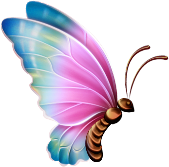 Pink Butterfly Clipart - Transparent Background Butterfly Clipart (448x449)