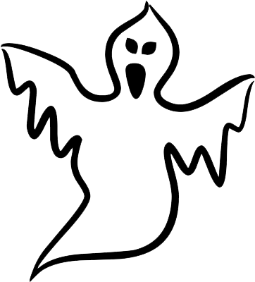 Ghostly Clipart Clear Background - Ghost Drawing Easy (406x435)