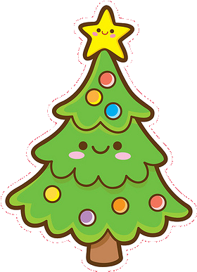 Arbol De Navidad Png By Nana-edition - Kawaii Christmas Tree (359x500)