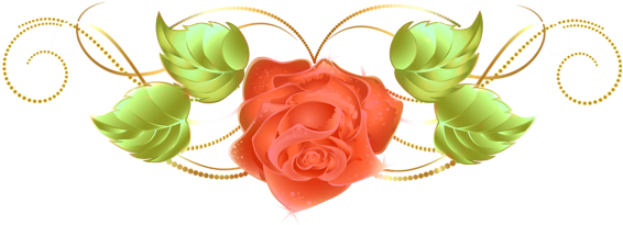 Gold Roses Cliparts - Garden Roses (600x237)