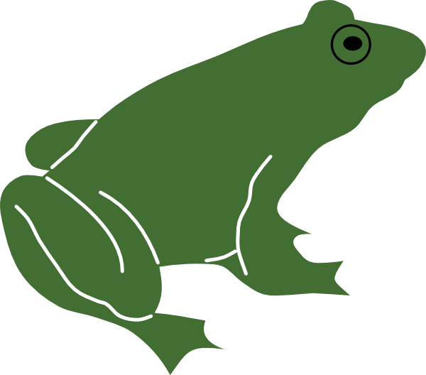 Frog Silhouette Clipart - Frog Silhouette (600x528)