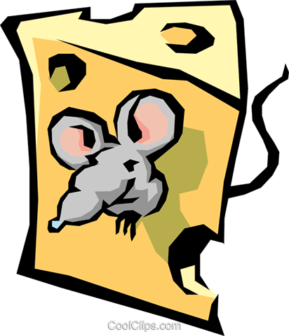 Queso Con El Ratón Libres De Derechos Ilustraciones - Cheese (412x480)