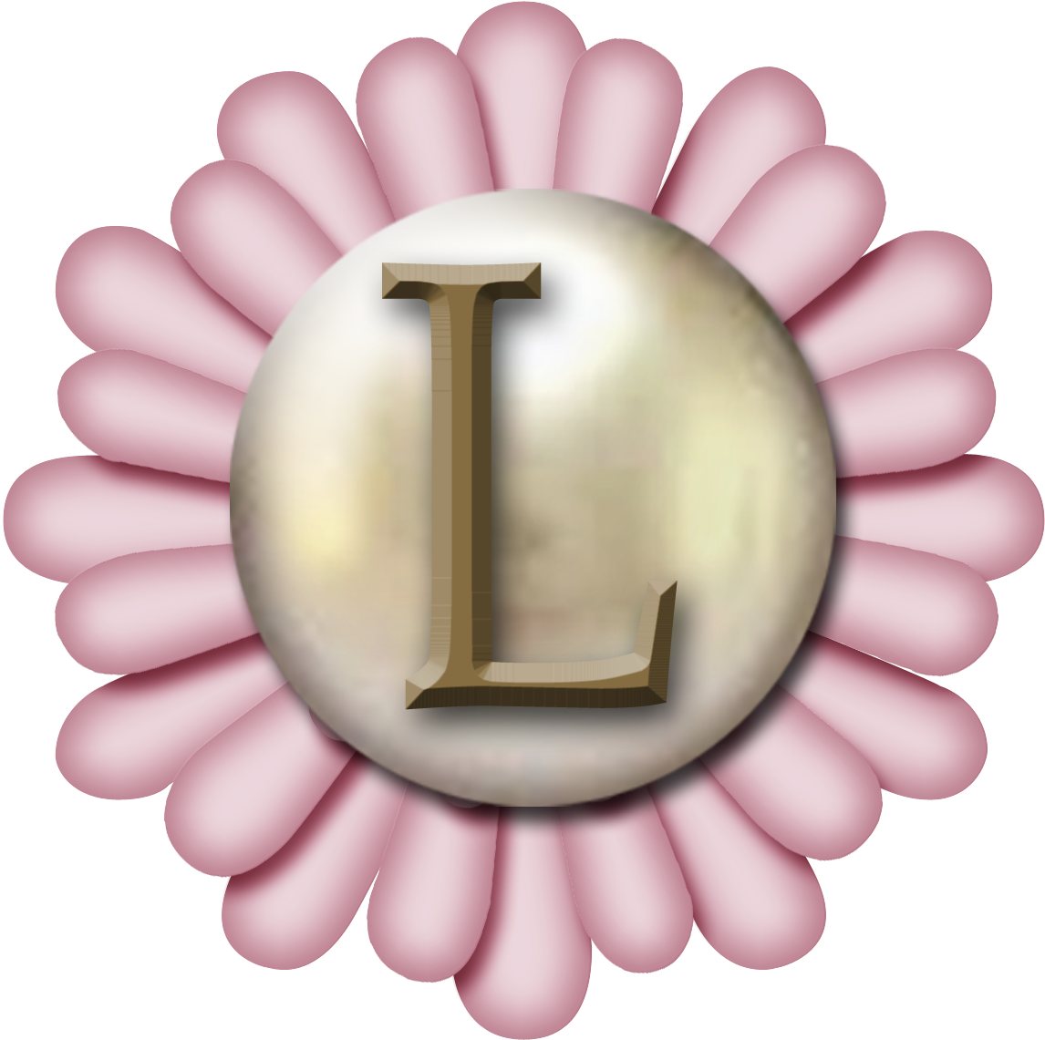 Pink Brown, Pastel Colors, Pink Flowers, Clip Art, - Letter (1200x1200)