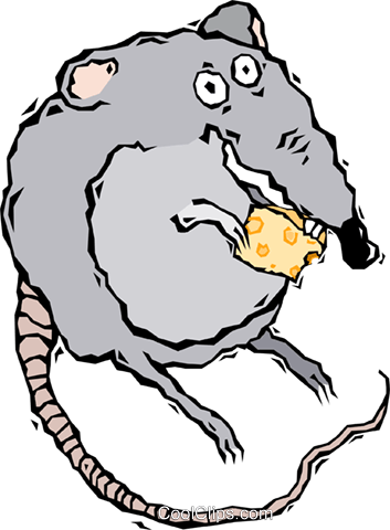 Rata Comiendo Queso Libres De Derechos Ilustraciones - Rata Comiendo Queso Libres De Derechos Ilustraciones (353x480)