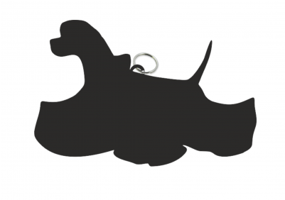 American Cocker Spaniel Key Ring Fob - American Cocker Spaniel Silhouette Moving (400x400)