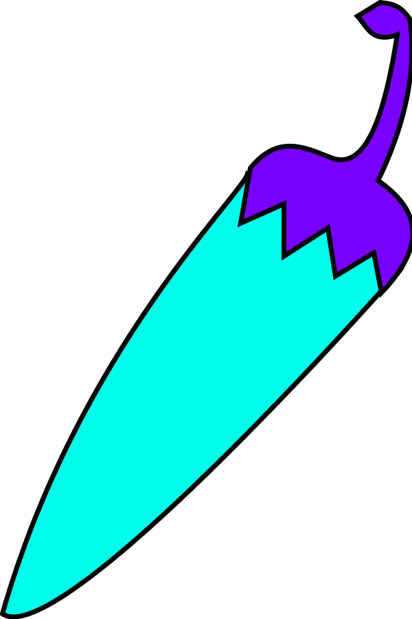 Red Chili With Green Tail - Clip Art (600x900)