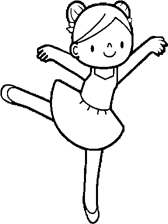 Ballet Dancer Coloring Pages For Girls - Bailarina Animada Para Colorear (600x470)
