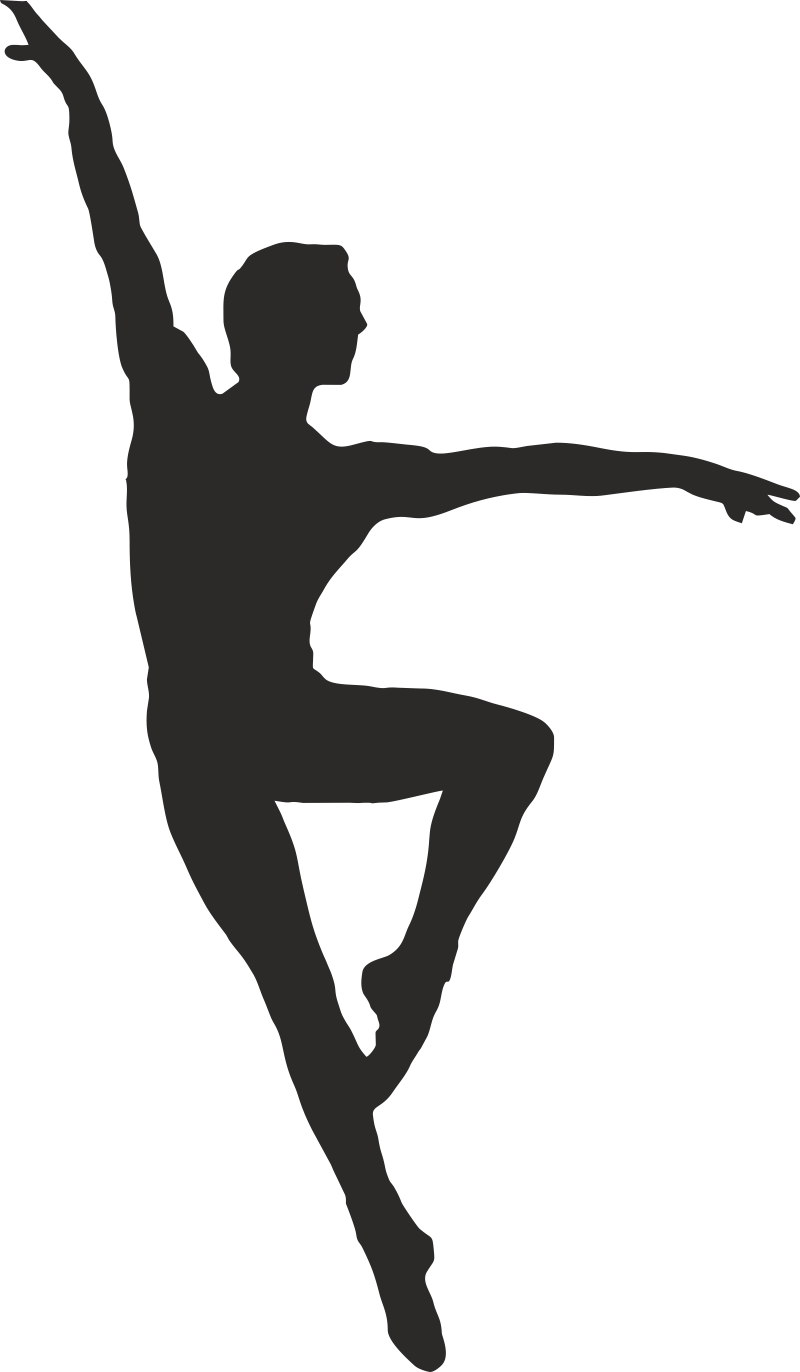 Dancer Png - Male Ballet Dancer Silhouette (800x1372)