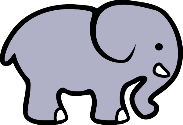 Elephant Grey Clip Art At Clkercom Vector Online - Cartoon Elephant (600x410)