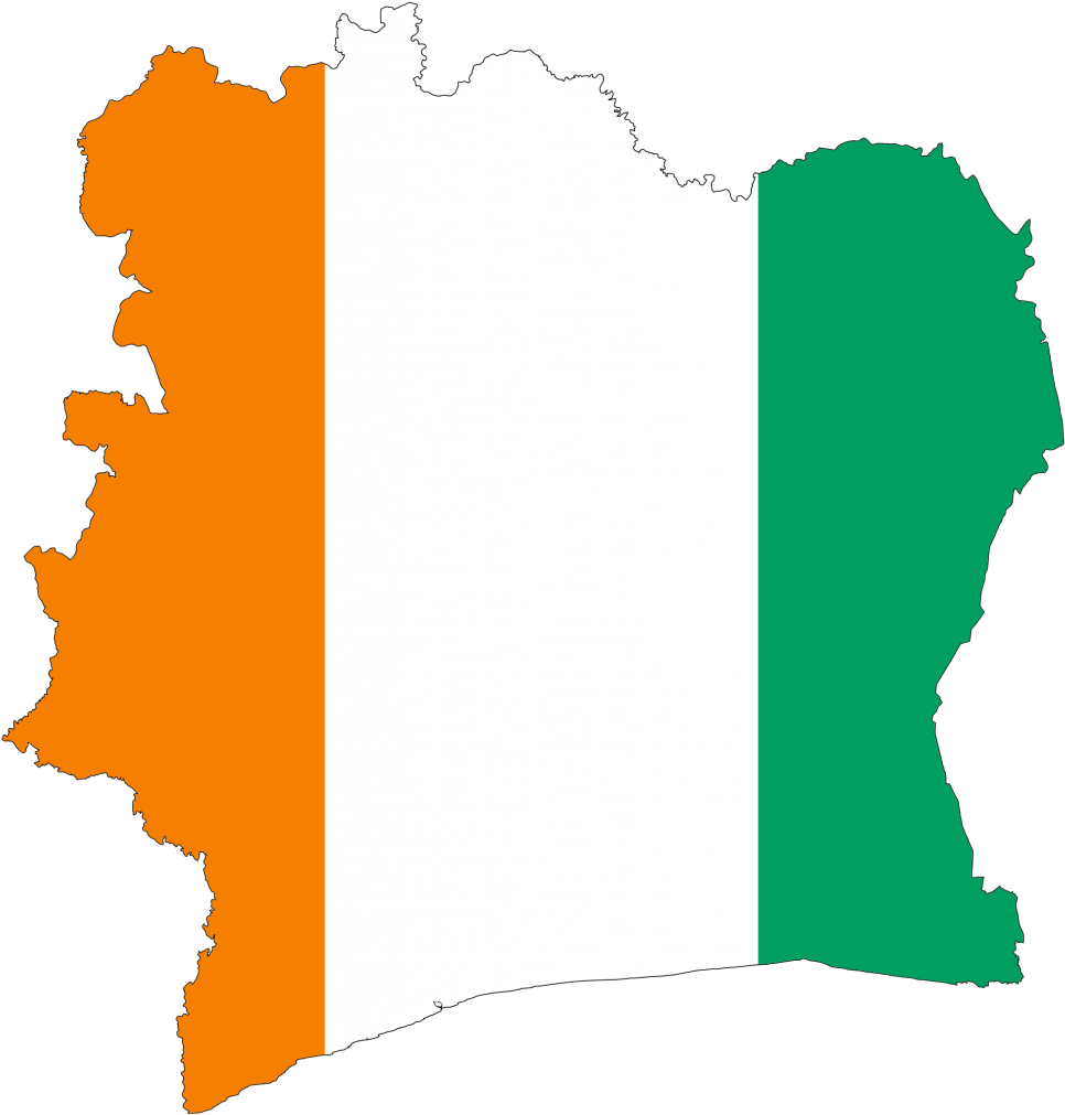Côte D'ivoire - Cote D Ivoire Map Outline (1013x1024)