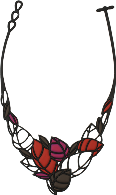 Pin Necklace Clipart Png - New Colorful Leaf Necklace, Multicolor (407x407)