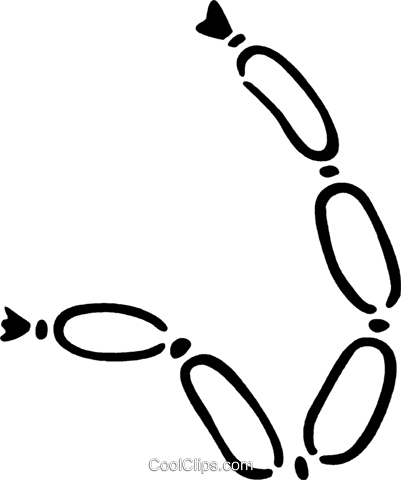 Sausages Royalty Free Vector Clip Art Illustration - Cartoon (401x480)