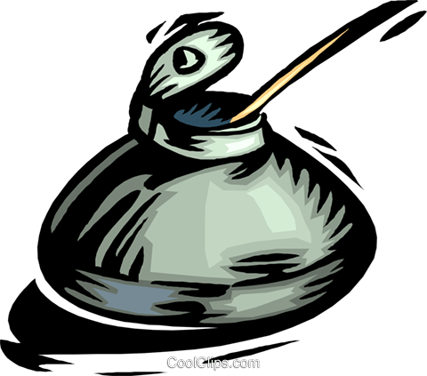 Ink Bottle Royalty Free Vector Clip Art Illustration - Illustration (480x423)