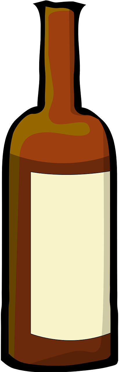 Liquor-33493 - Wine Bottle Clip Art (640x1280)