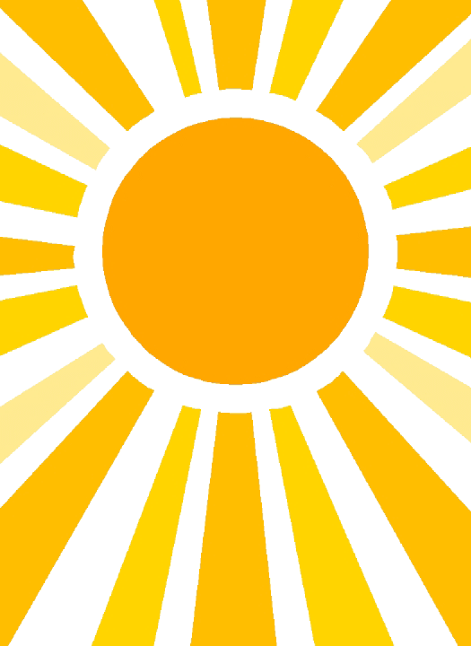 Pictures Of Sun Rays - Sun Rays Clip Art (525x720)