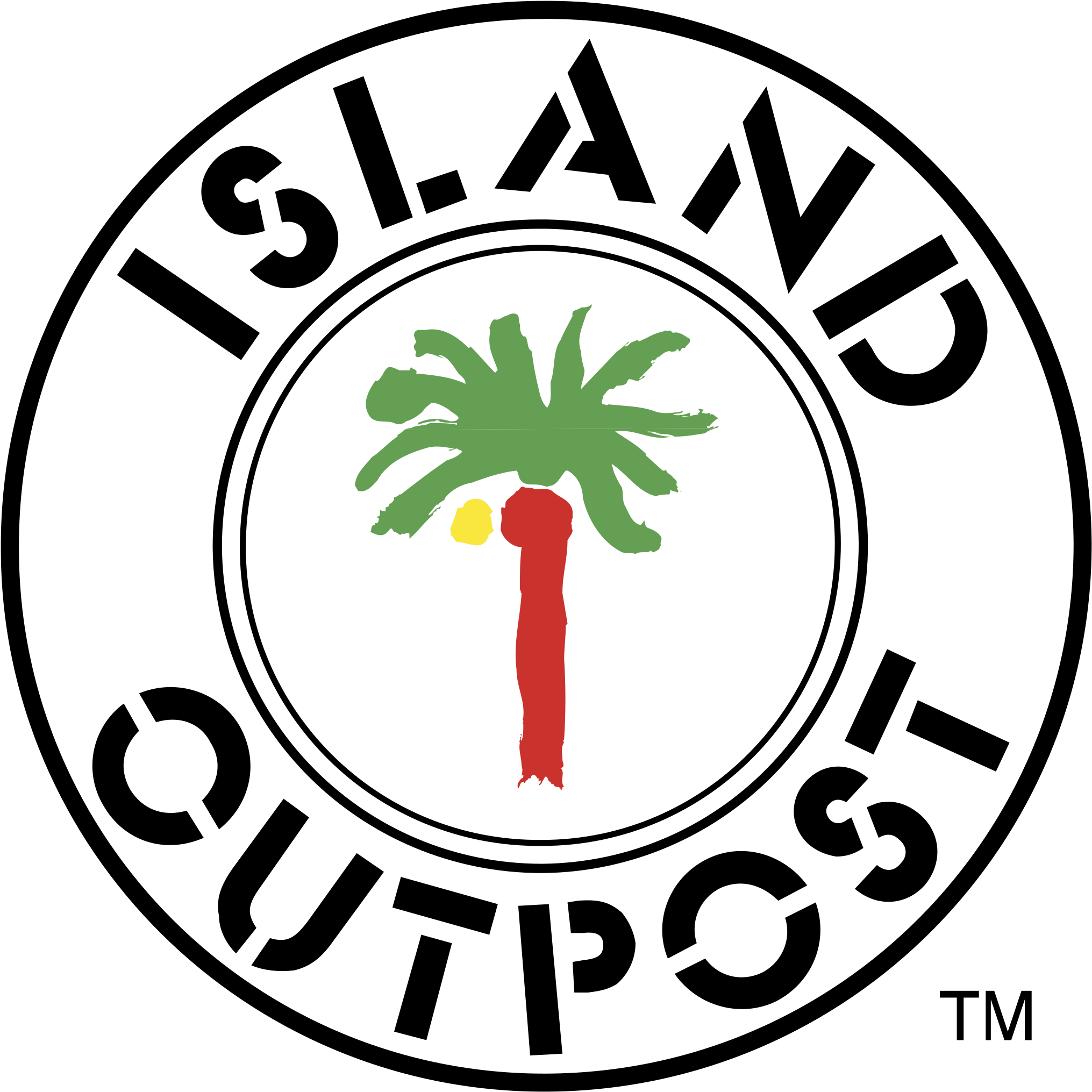 Island Outpost Logo Logo Black And White - Island Outpost (2400x2400)