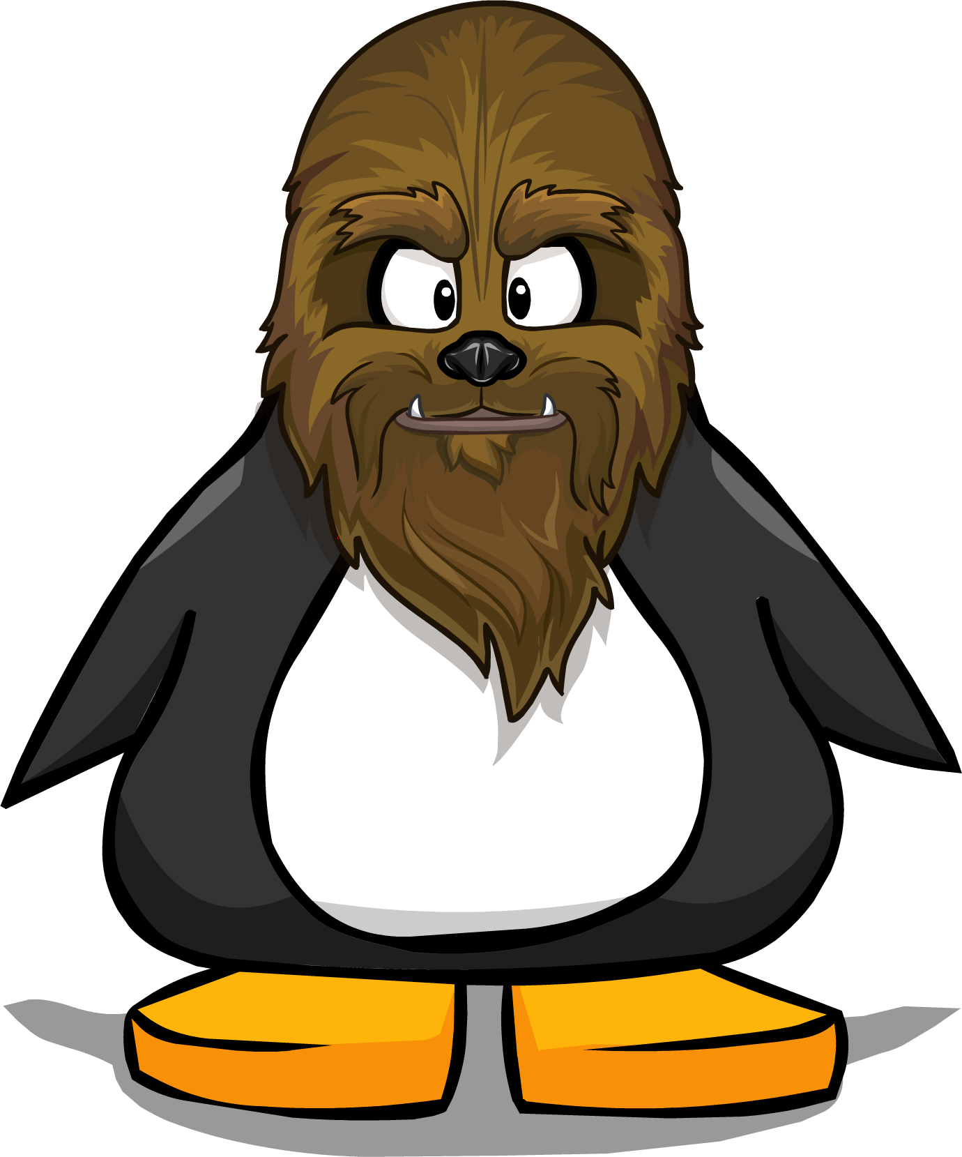 Wookie Mask Pc - Club Penguin Eyelashes (1380x1659)