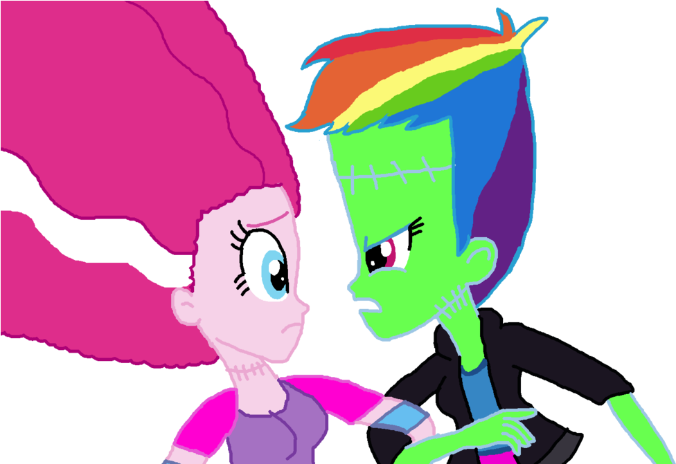Pinkiedash Frankenstein - Rainbow Dash Flirting With Pinkie Pie By Ktd1993 (1191x670)