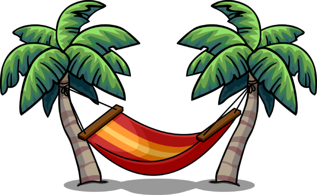 Hammock High Quality Png - Palm Tree Hammock Clipart (640x393)
