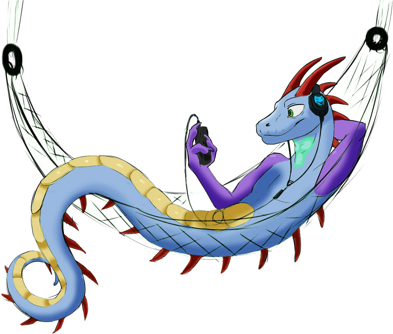 Reese In A Hammock - Illustration (1807x1086)