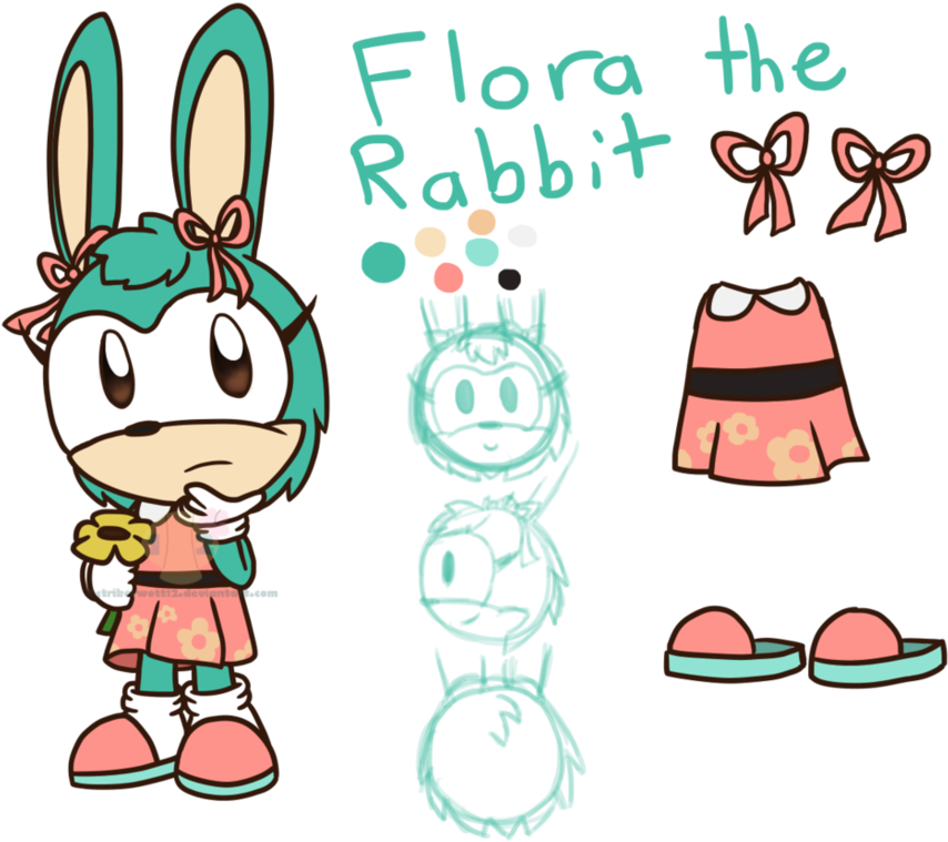 Flora The Rabbit By Strikerwott12 - Cartoon (937x852)