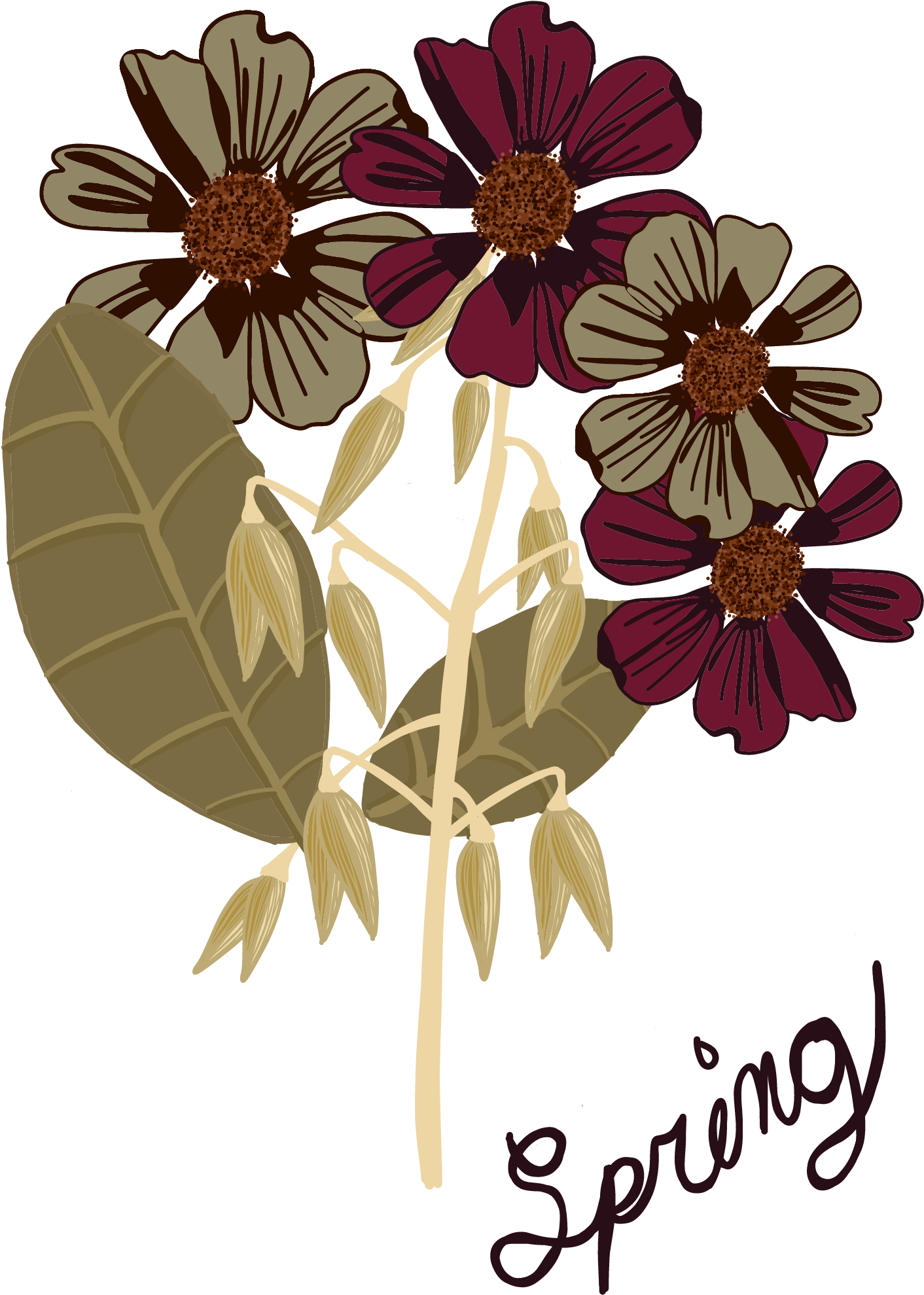 Vintage Flowers By Froggyartdesigns Vintage Flowers - Illustration (2100x2100)